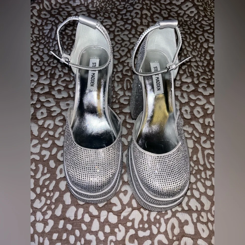 Steve Madden Charlize-R Rhinestone platform heels